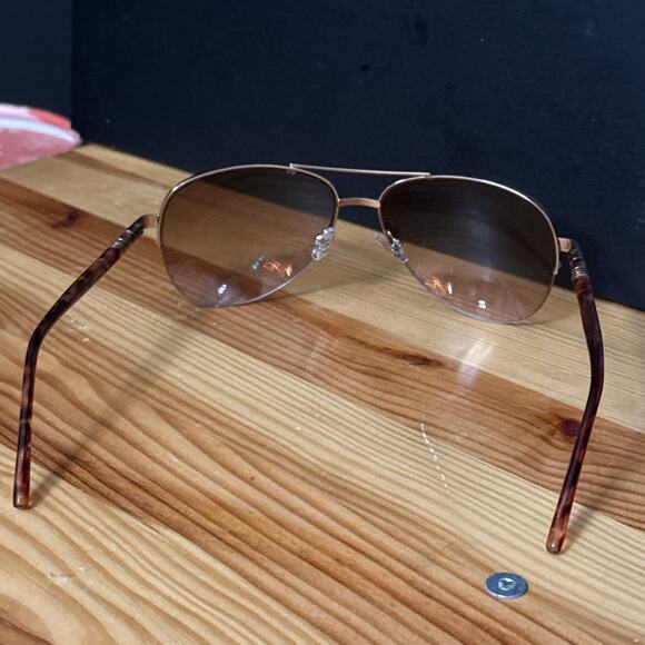 WOMEN'S NINE WEST SUNGLASSES AVIATOR COLOR BROWN LENS TORTOISESHELL PREOWNED - Picture 5 of 7